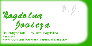 magdolna jovicza business card